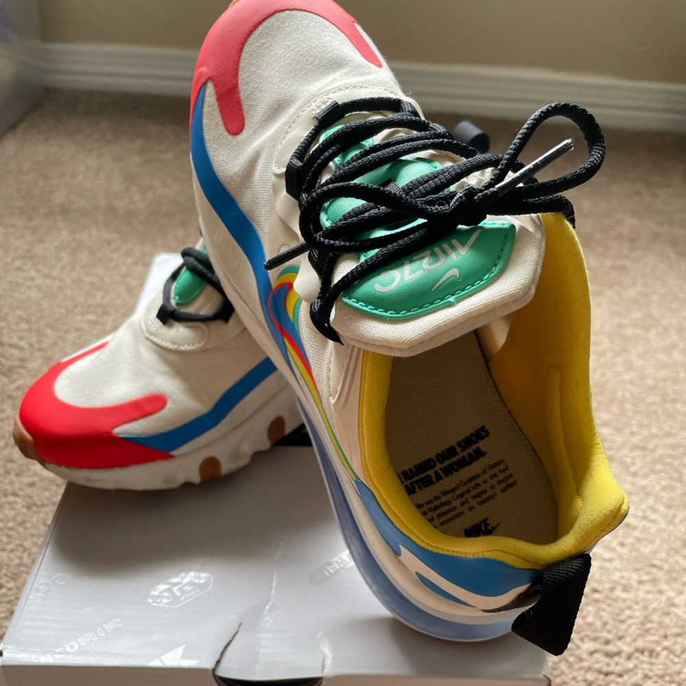 Women’s Air Max 270 React - like new worn once or twice comes w/ original box.
